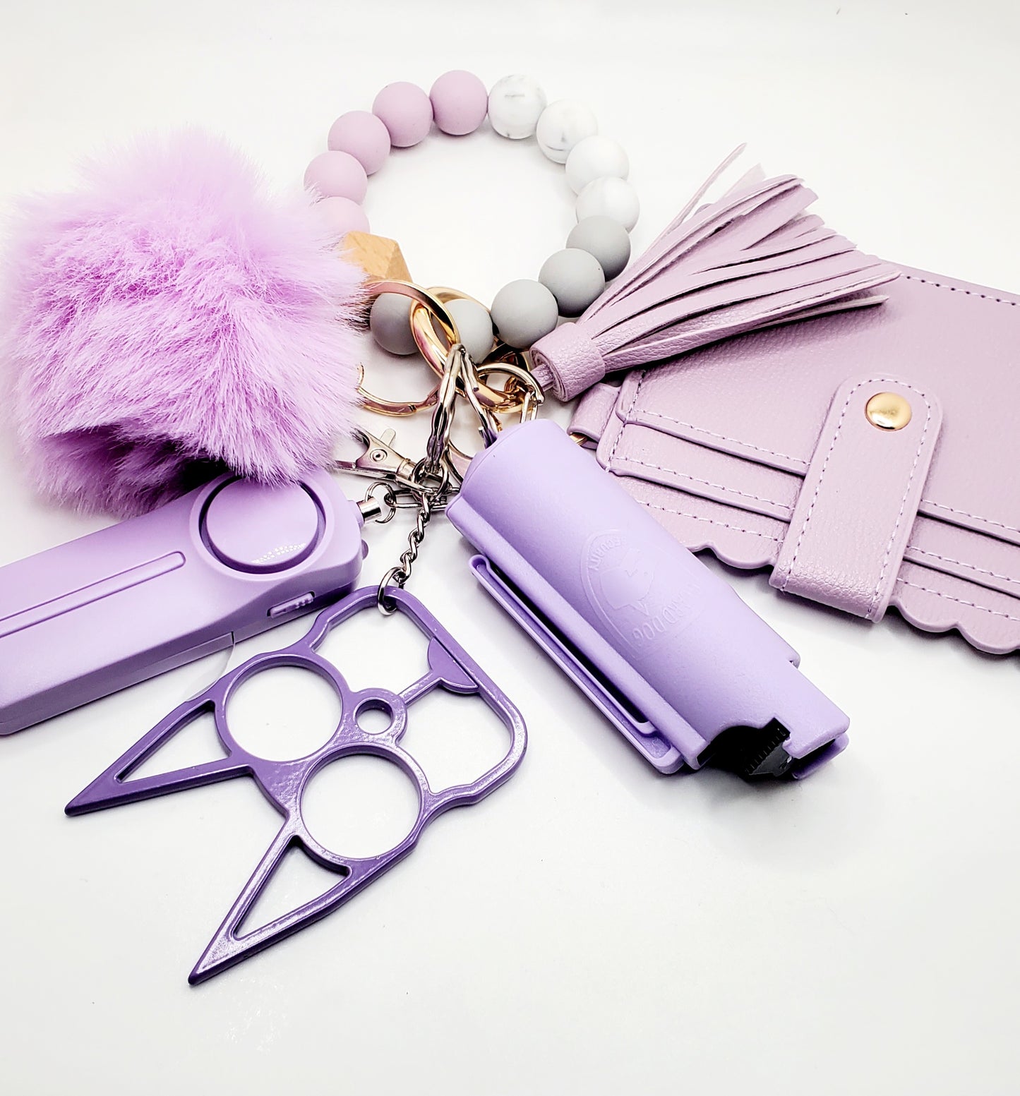 Lilac Silicone Beaded w/wallet