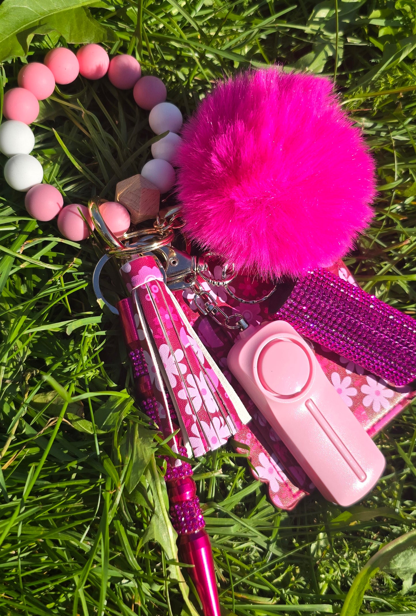 BLINGED Hot Girl Silicone Beaded Keychain